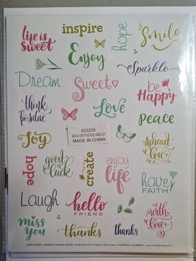 Inspirational Word Sticker Sheet – Pastel Motivational Decals
